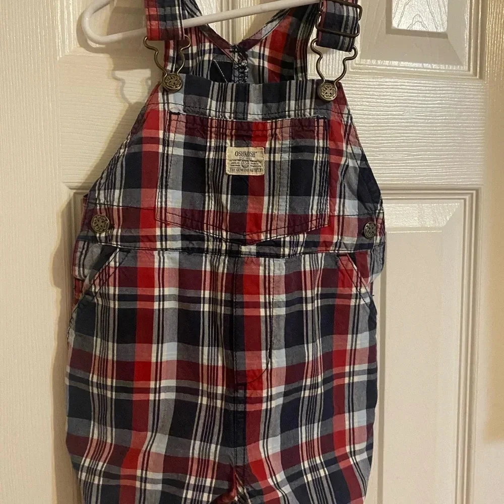 Oshkosh B’Gosh Plaid Shortalls